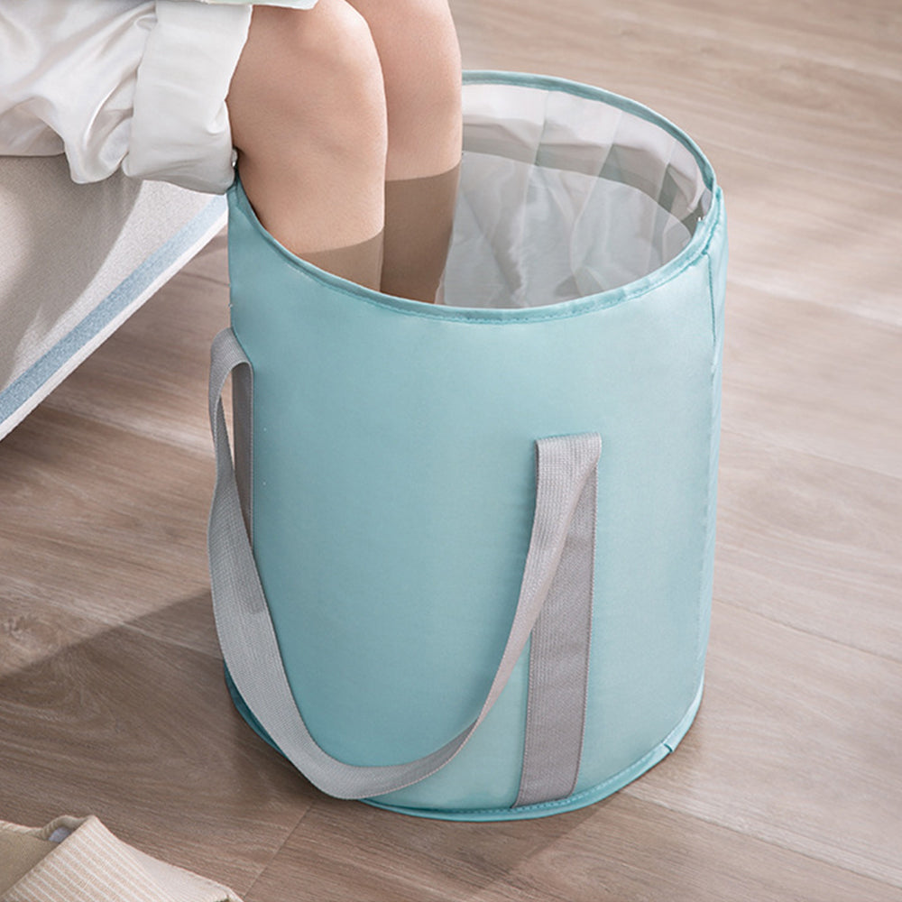 Outdoor Travel Foldable Foot Bath Bucket Portable Foot Spa Soaking Bucket with Storage Bag-Style 2
