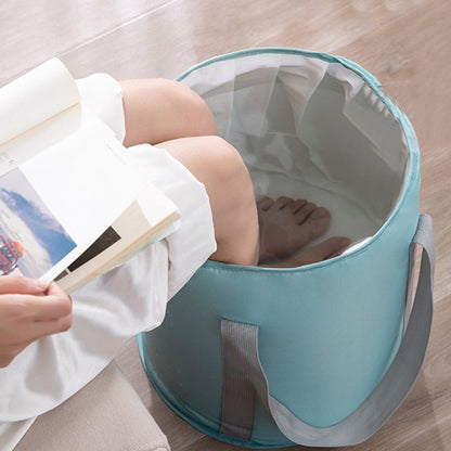 Outdoor Travel Foldable Foot Bath Bucket Portable Foot Spa Soaking Bucket with Storage Bag-Style 2