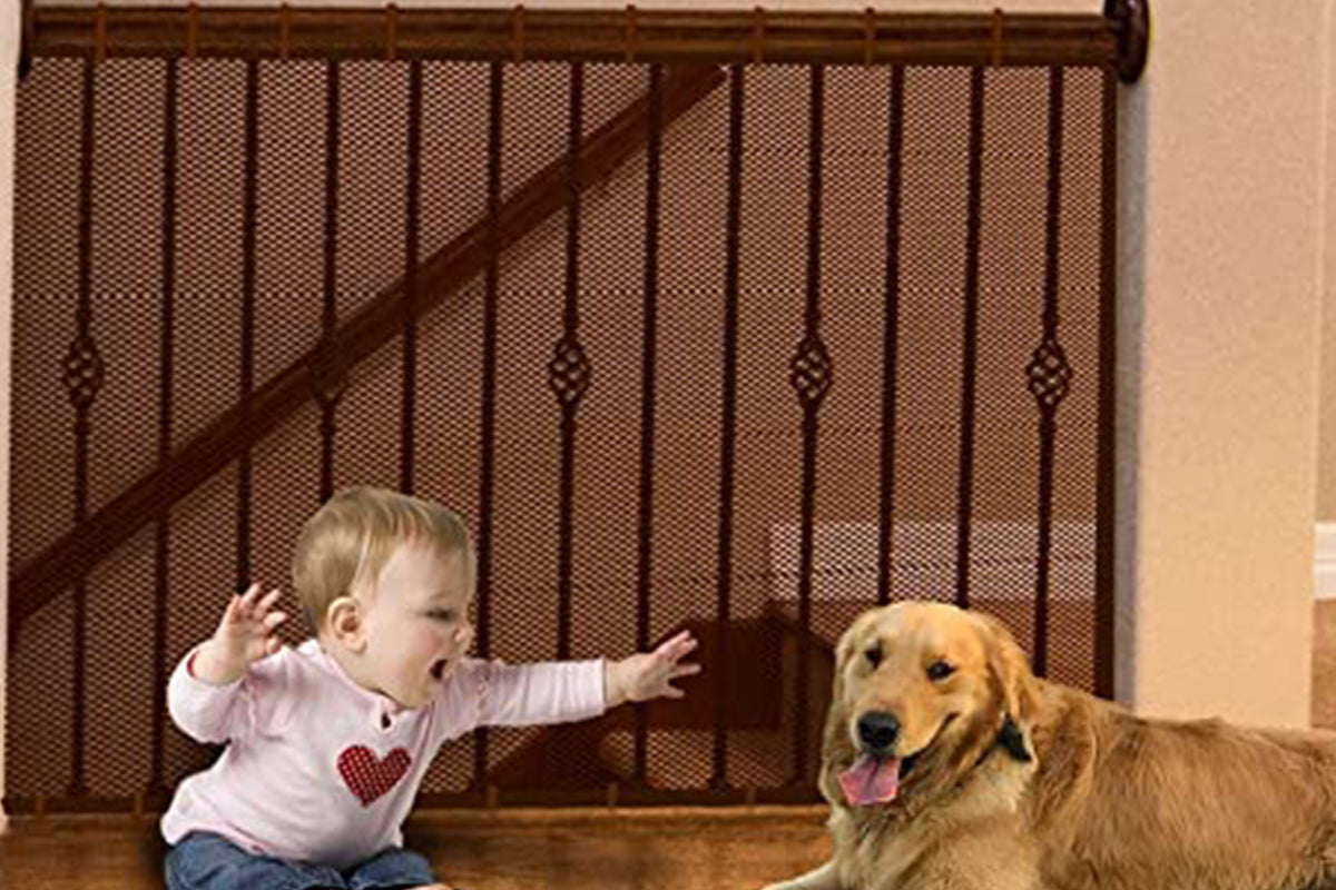 Stair Net 3M Home Banister Protective Fine Mesh for Kid Safety Child Secure Guard-Coffee
