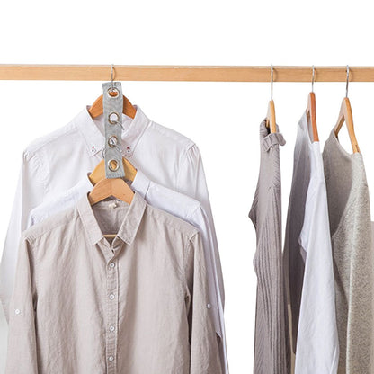 4Pcs Clothes Hanger Connector Band Cascading Clothes Space Saving Organizer