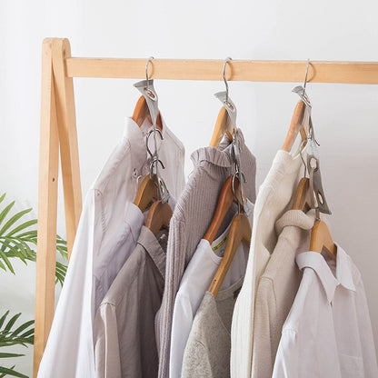 4Pcs Clothes Hanger Connector Band Cascading Clothes Space Saving Organizer