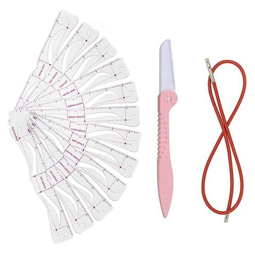 14 Pcs Eyebrow Stencils Eyebrow Shaper Template Tool Kit