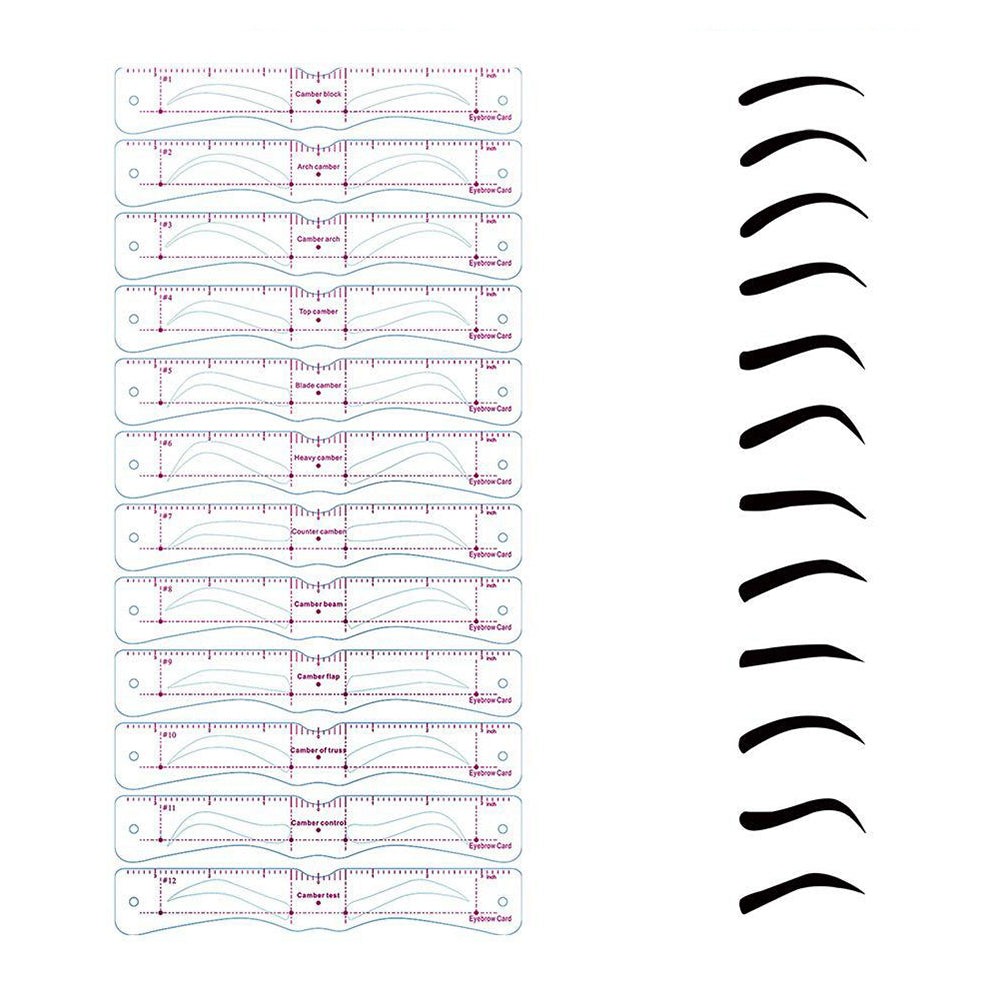 14 Pcs Eyebrow Stencils Eyebrow Shaper Template Tool Kit