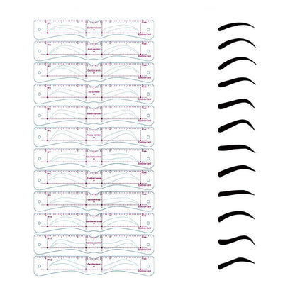 14 Pcs Eyebrow Stencils Eyebrow Shaper Template Tool Kit