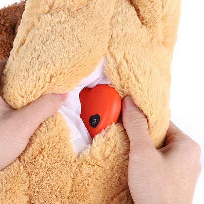 Pet Puppy Cat Soft Plush Toy Heartbeat Sleeping Buddy Dog Behavioral Sleeping Aid