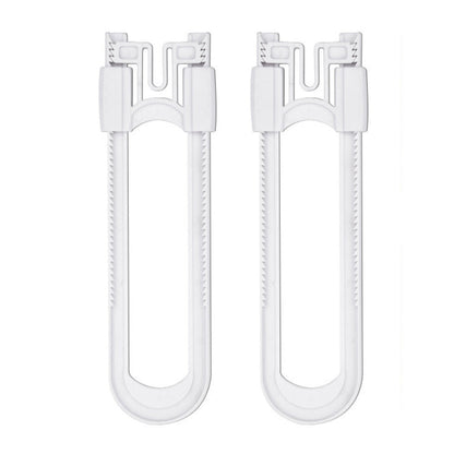 2Pcs Baby Safety Sliding Cabinet Locks Adjustable U Shaped Child Safety Cabinet Latches Door Locks for Home Safety