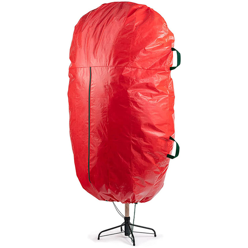 Upright Christmas Tree Storage Bag Christmas Tree Canvas Storage Cover Bag -Red