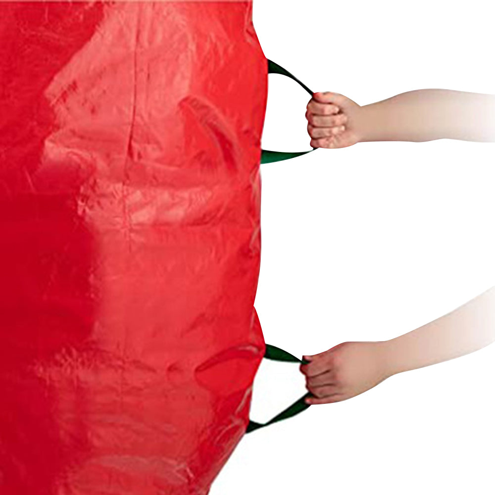 Upright Christmas Tree Storage Bag Christmas Tree Canvas Storage Cover Bag -Red