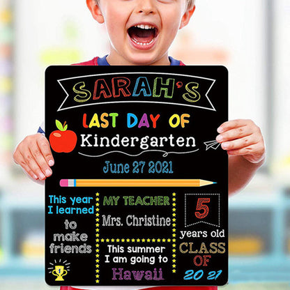 For The First and Last Day of School Student DIY Double-sided Chalkboard Sign