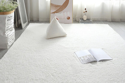 Soft Modern Indoor Large Shaggy Rug for Livingroom Bedroom Dorm Kids Room Home Decorative-Whtie
