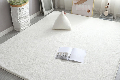 Soft Modern Indoor Large Shaggy Rug for Livingroom Bedroom Dorm Kids Room Home Decorative-Whtie