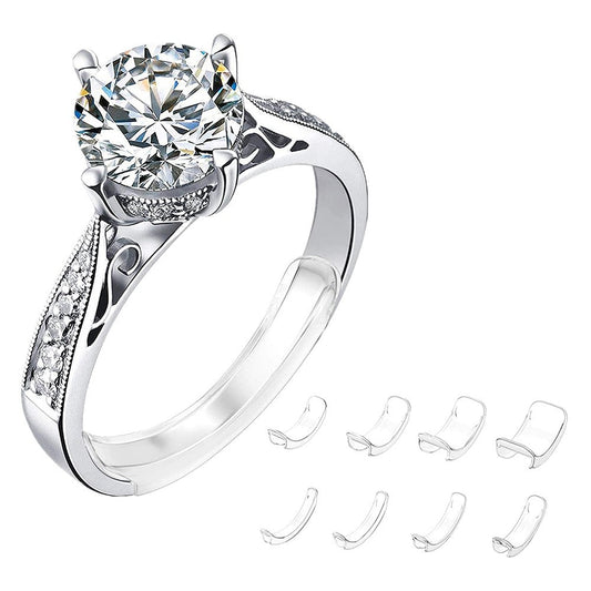 8Pcs Ring Size Reducer Resizer Adjuster Clip Guard Invisible Tools