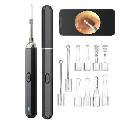 Ear Wax Removal Tool WiFi Ear Cleaning Kit with 3mm Visual Camera -Black