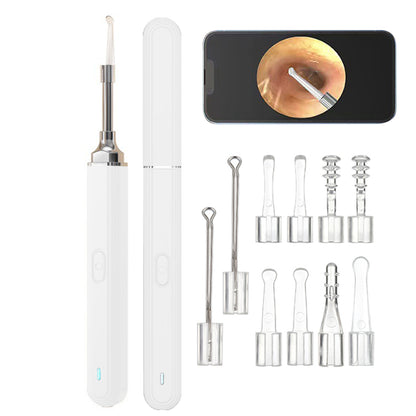 Ear Wax Removal Tool WiFi Ear Cleaning Kit with 3mm Visual Camera -White