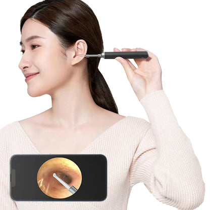 Ear Wax Removal Tool WiFi Ear Cleaning Kit with 3mm Visual Camera -Black