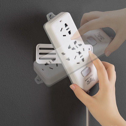 4Pcs Set Socket Holder Plug Fixer Sticker Punch-free Power Strip Holders