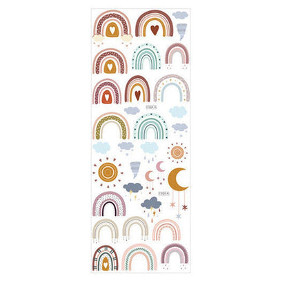 Rainbow Wall Decals Cloud Decals Watercolor Raindrop Wall Stickers Removable