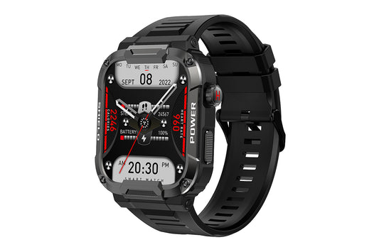 Smart Watch Touch Screen Sports for Men Heart Rate Monitor-Black