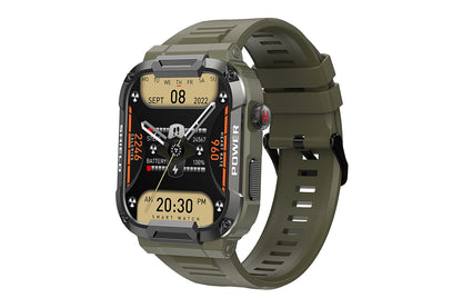 Smart Watch Touch Screen Sports for Men Heart Rate Monitor-Green