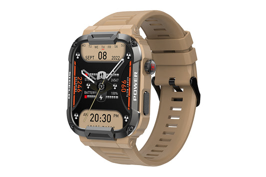 Smart Watch Touch Screen Sports for Men Heart Rate Monitor-Yellow