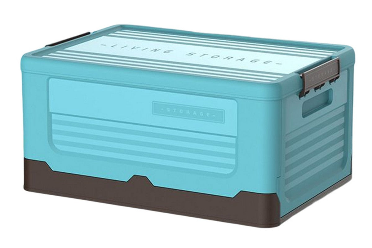 Collapsible Plastic Storage Bins for Closet Organizers-Blue