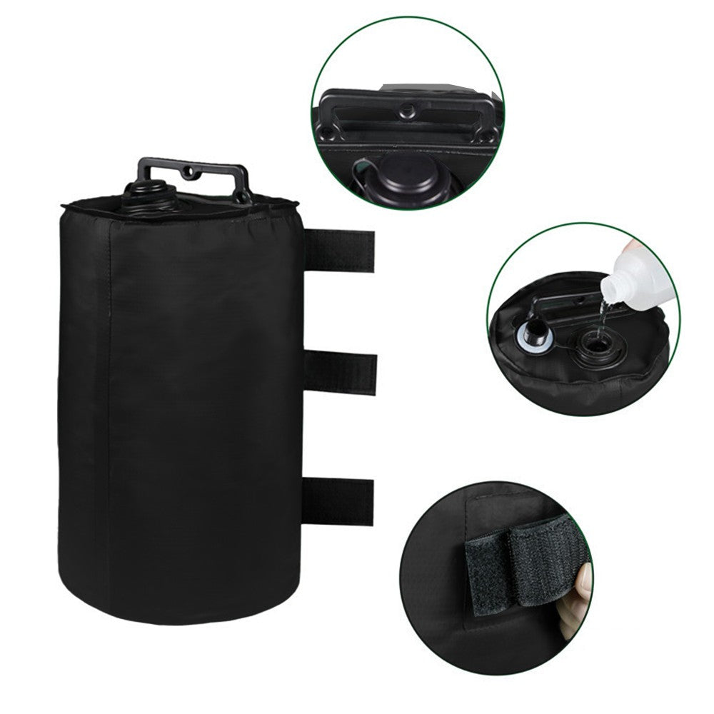 4Pcs Water Bags Canopy Weight Water Bag Weight Anchor for Gazebo Market Stalls Tent Awnings Camping Umbrella Black