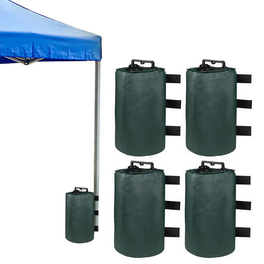 4Ps Water Bags Canopy Weight Water Bag Weight Anchor for Gazebo Market Stalls Tent Awnings Camping Umbrella Green