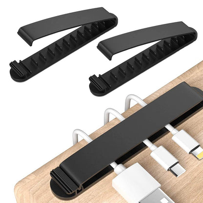 4Pcs Set Multi Slots Self Adhesive Cable Holder Cable Clips USB Charging Cable Management Clamp Wire Organizer