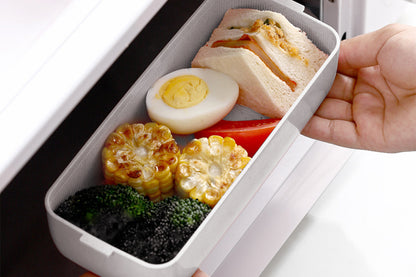 3 Layer Wheat Straw Bento Box Students Lunch Box Eco Friendly Leakproof 900ml Food Container Lunch Box with Compartment-Beige