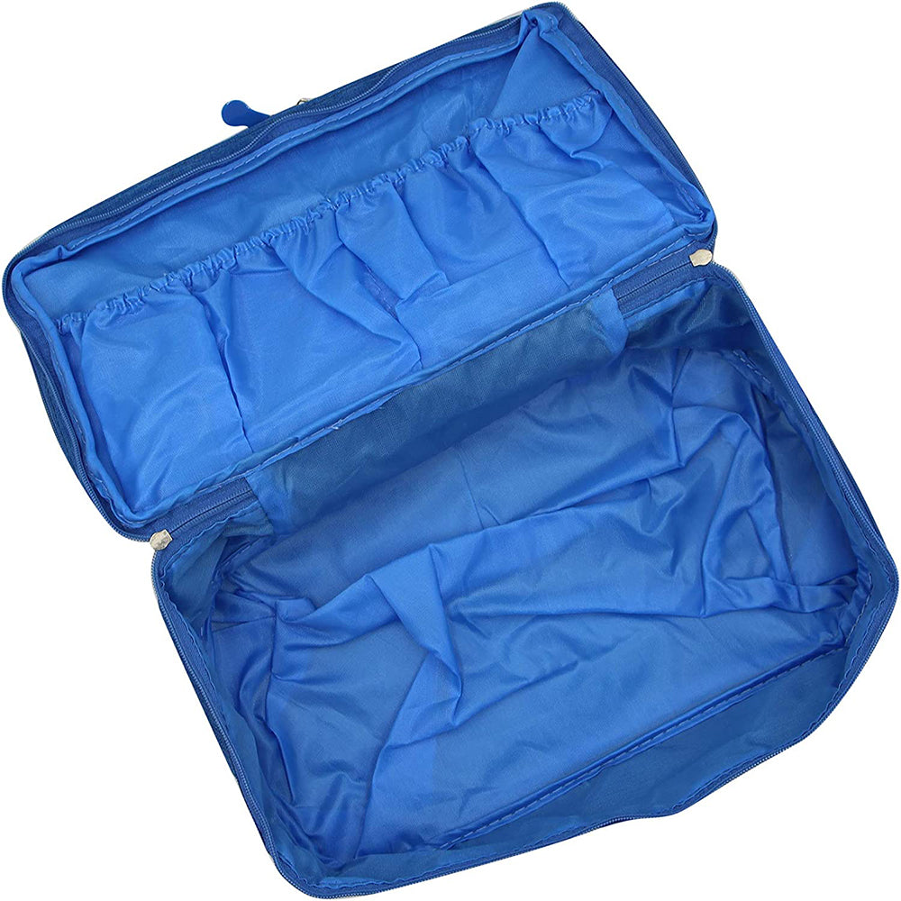 Portable Travel Underwear Bra Storage Bag Water Resistant Toiletry Bag Lingerie Socks Accessories Organizers -Blue