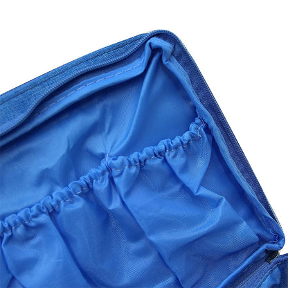 Portable Travel Underwear Bra Storage Bag Water Resistant Toiletry Bag Lingerie Socks Accessories Organizers -Blue