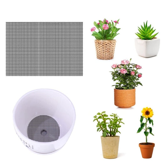Set of 5Pcs 30x20cm Flower Pot Hole Mesh Pad Bonsai Pot Bottom Grid Mesh Mat