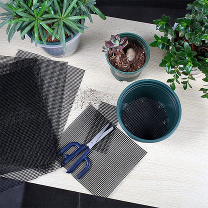 Set of 5Pcs 30x20cm Flower Pot Hole Mesh Pad Bonsai Pot Bottom Grid Mesh Mat