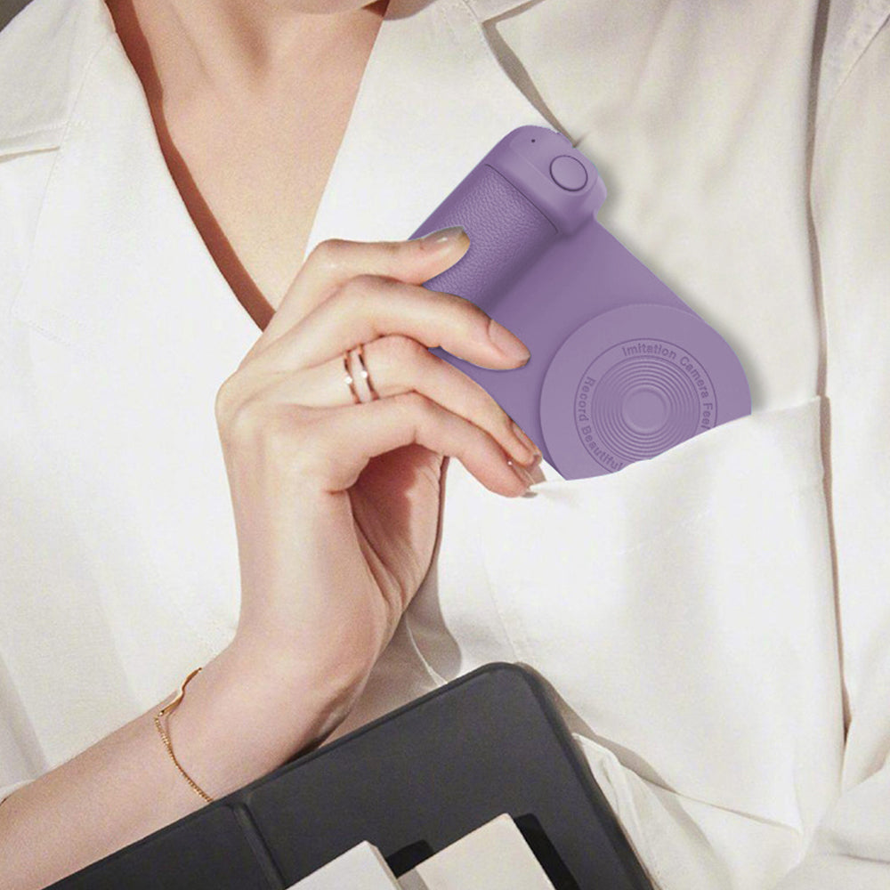 Magnetic Phone Selfie Holder Handheld Bluetooth Tabletop Charging Stand Phone Holder -Purple