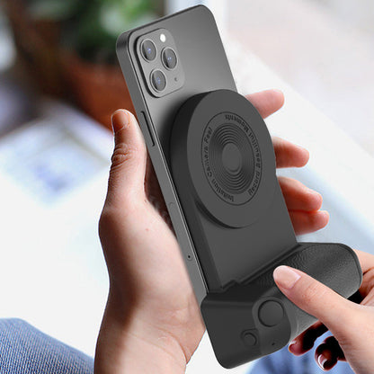 Magnetic Phone Selfie Holder Handheld Bluetooth Tabletop Charging Stand Phone Holder -Black