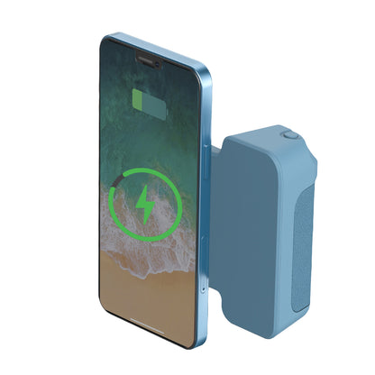 Magnetic Phone Selfie Holder Handheld Bluetooth Tabletop Charging Stand Phone Holder -Blue
