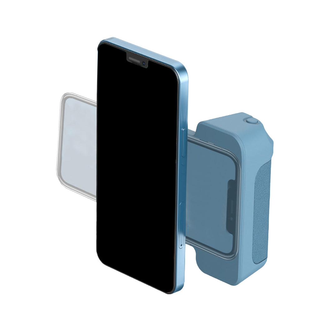 Magnetic Phone Selfie Holder Handheld Bluetooth Tabletop Charging Stand Phone Holder -Blue