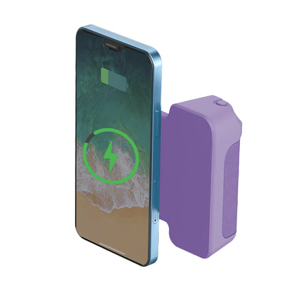 Magnetic Phone Selfie Holder Handheld Bluetooth Tabletop Charging Stand Phone Holder -Purple