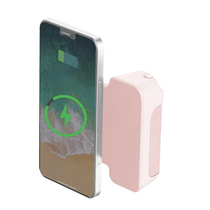 Magnetic Phone Selfie Holder Handheld Bluetooth Tabletop Charging Stand Phone Holder -Pink