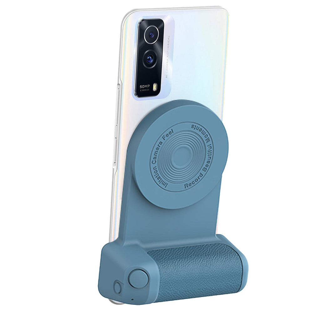 Magnetic Phone Selfie Holder Handheld Bluetooth Tabletop Charging Stand Phone Holder -Blue