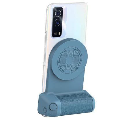 Magnetic Phone Selfie Holder Handheld Bluetooth Tabletop Charging Stand Phone Holder -Blue