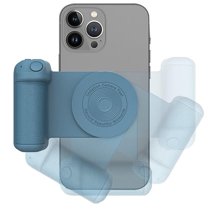 Magnetic Phone Selfie Holder Handheld Bluetooth Tabletop Charging Stand Phone Holder -Blue