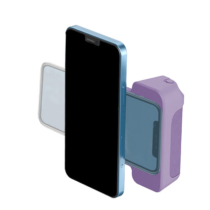 Magnetic Phone Selfie Holder Handheld Bluetooth Tabletop Charging Stand Phone Holder -Purple