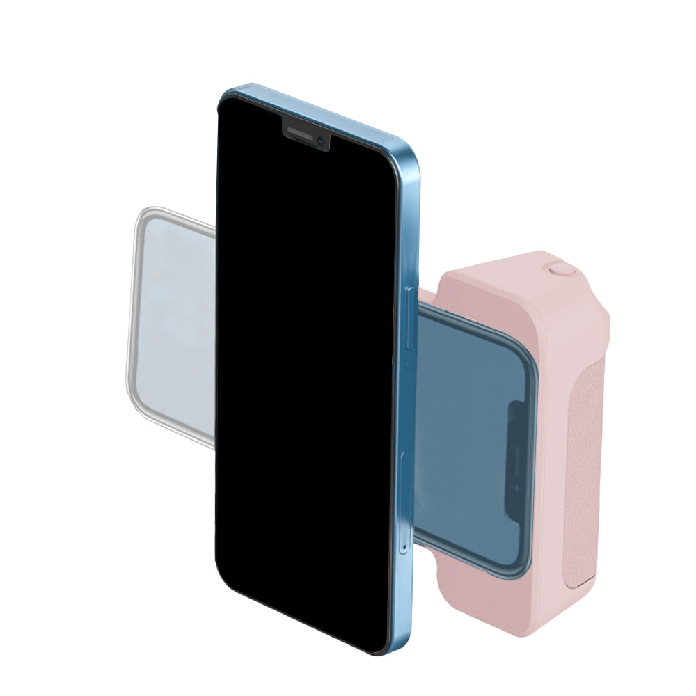 Magnetic Phone Selfie Holder Handheld Bluetooth Tabletop Charging Stand Phone Holder -Pink