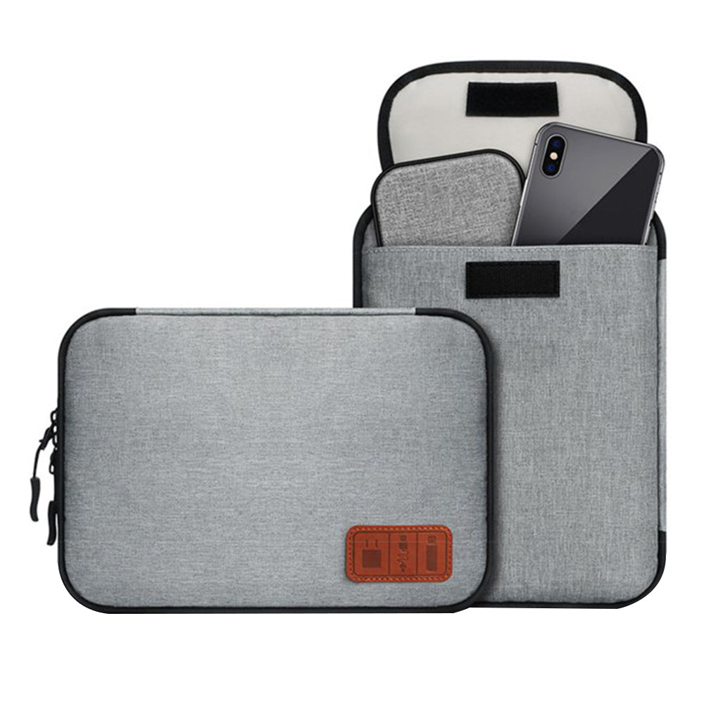 Travel Cable Organizer Data Cable Electronics Accessories Storage Bag -Gray