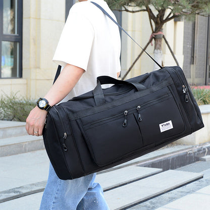 Large Capacity Mens Travel Duffle Bag Luggage Bag Water Resistant Gym Bag Sports Bag Handbags -Black