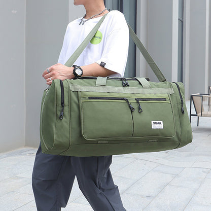 Large Capacity Mens Travel Duffle Bag Luggage Bag Water Resistant Gym Bag Sports Bag Handbags -Green