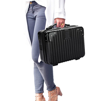 14 Inches Travel Hard Shell Cosmetic Case Suitcase Black