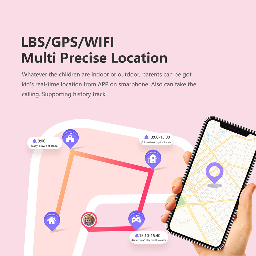 4G Kids Smart Watch with GPS Tracker - Black
