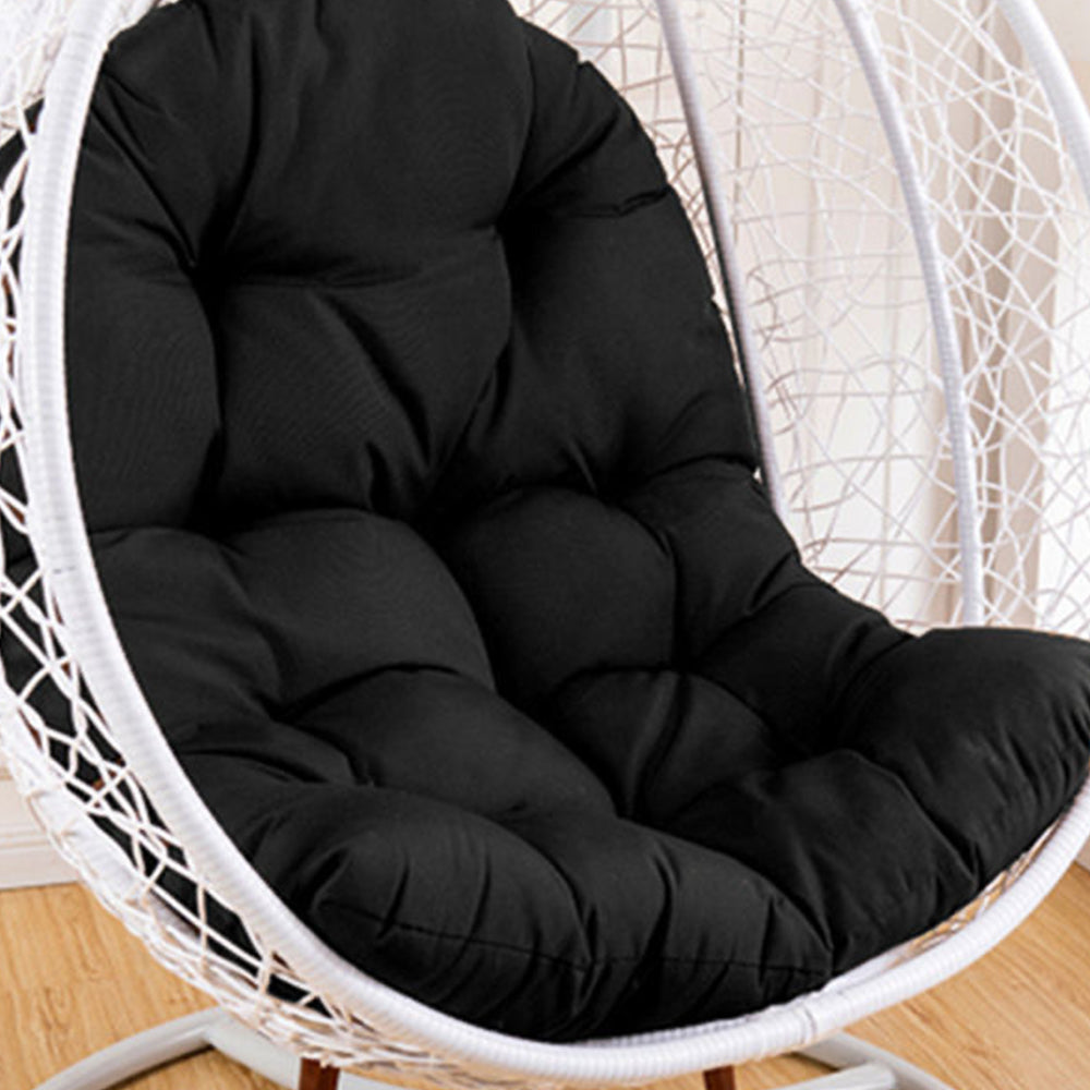Hanging Egg Chair Cushion Replacement Washable Swing Chair Seat Cushion -Black
